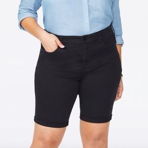 NYDJ Briella Black Stretch Denim Shorts